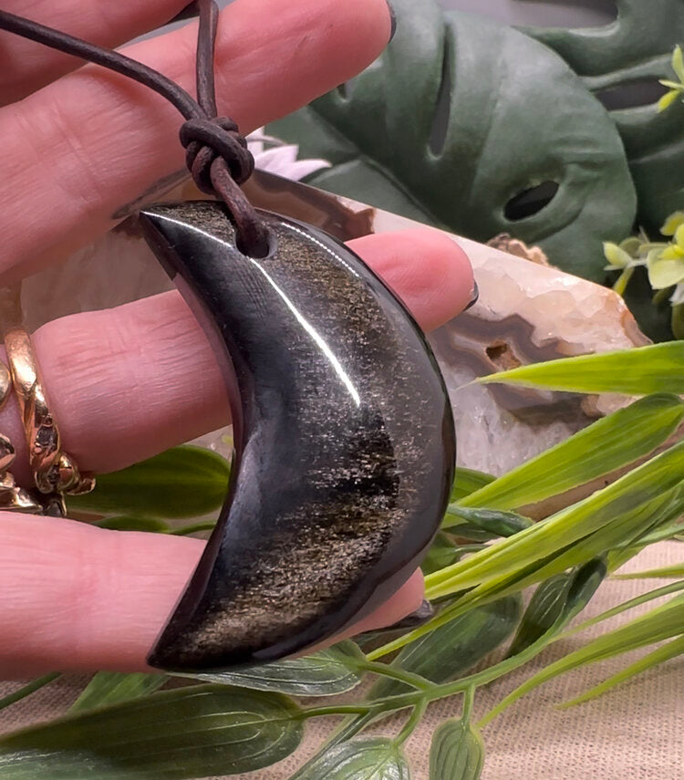 Gold Sheen Obsidian Moon