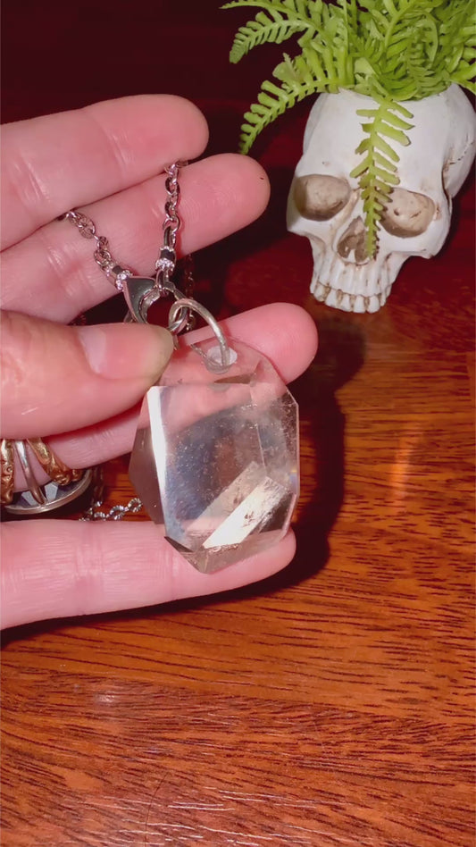 Faceted Quartz Interchangeable pendant