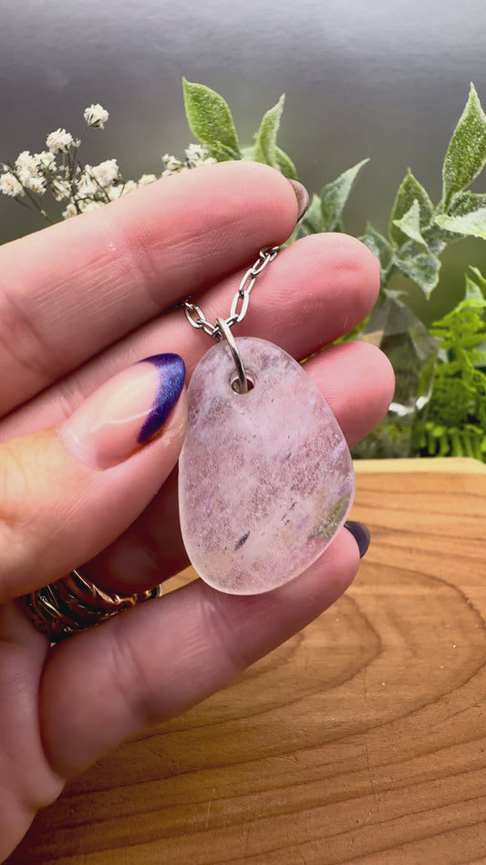 Lepidolite in Quartz