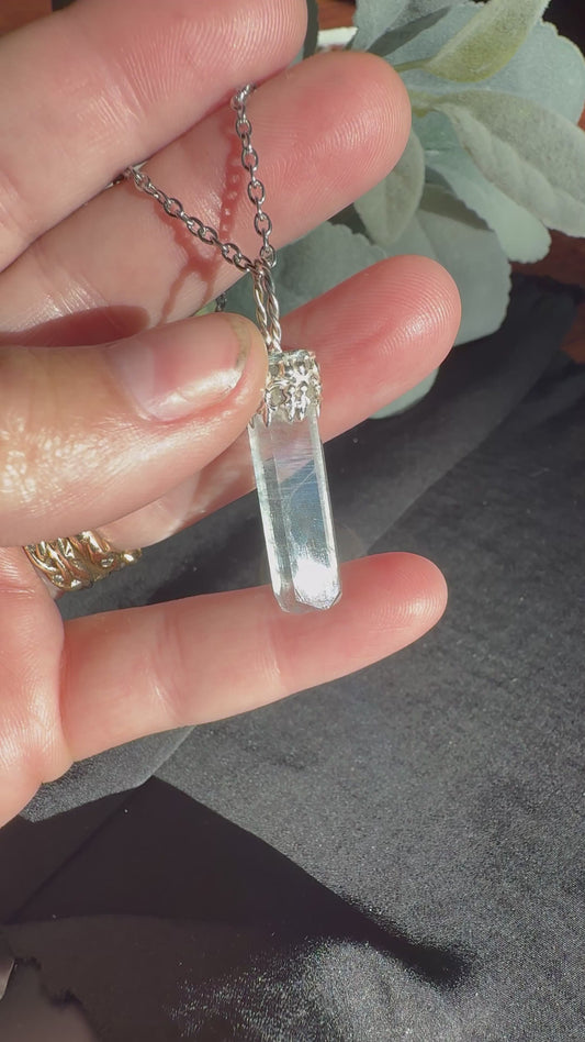 Raw Aquamarine pendant