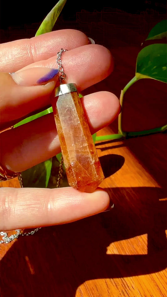 Hessonite Garnet pendant