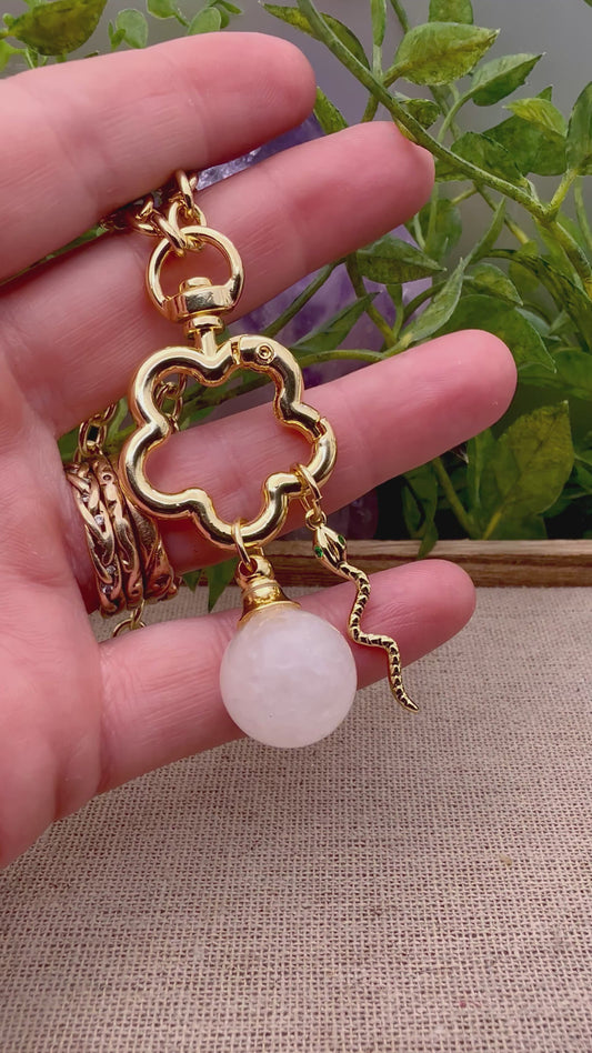 Interchangeable Quartz vessel necklace ￼