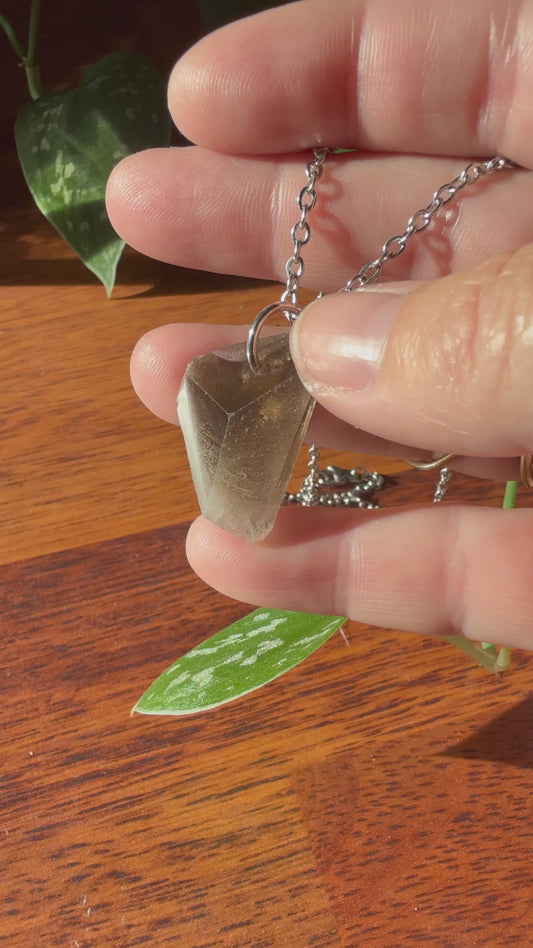 Raw Smoky Quartz pendant