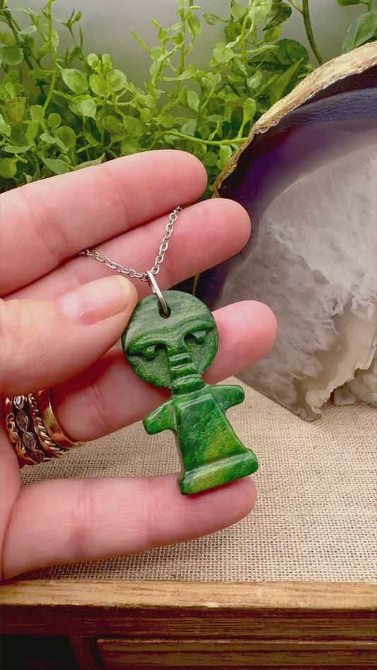 Carved Verdite Pendant