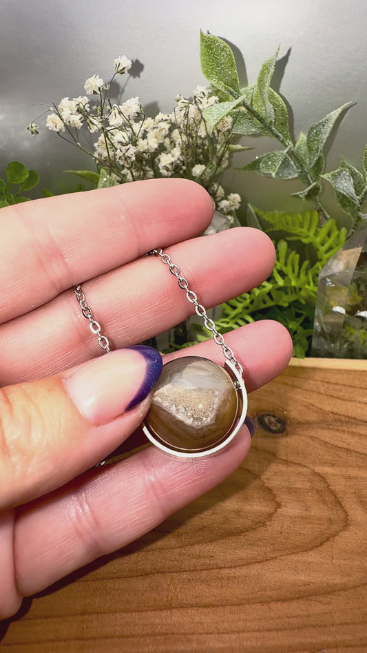 Agate druzy Quartz sphere